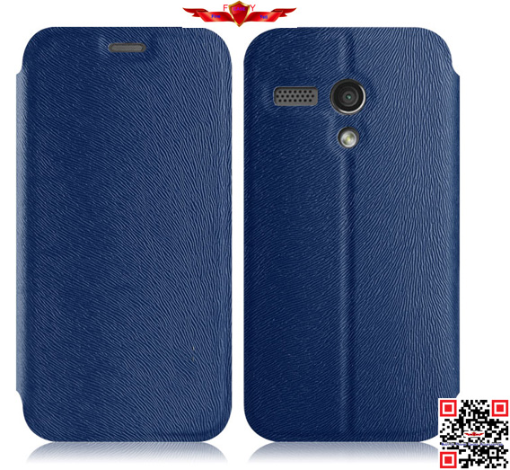 New Hot Selling 100% Qualify Ultra Thin PU Flip Leather Cover Case For MOTO G Colorful