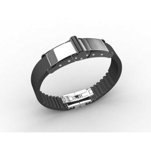 Quality Top Quality Europe Fashion Stainless Steel Genuine Leather Silicone Bangle Bracelet ADB113 for sale