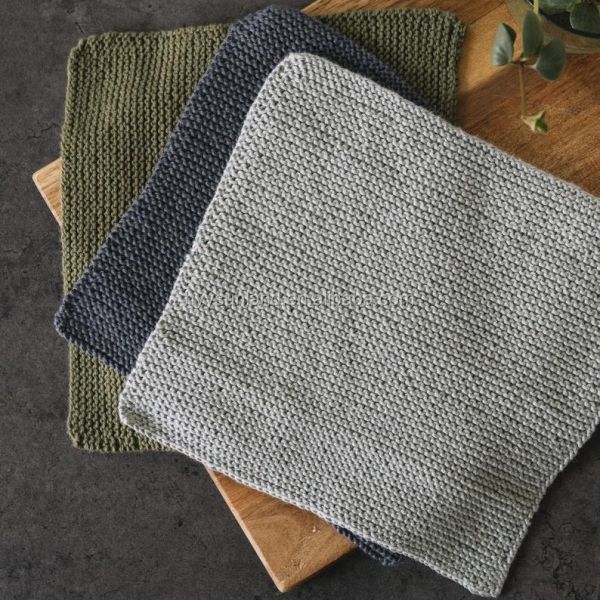 Y-F Crochet Handmade Knit Dishcloths Modern Kitchen Gifts Knitted Cotton Dish Dishcloth