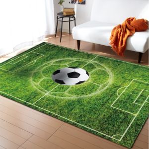 Grass Court Living Room Floor Carpets Green 3d Printed Rugs 1.5*1m