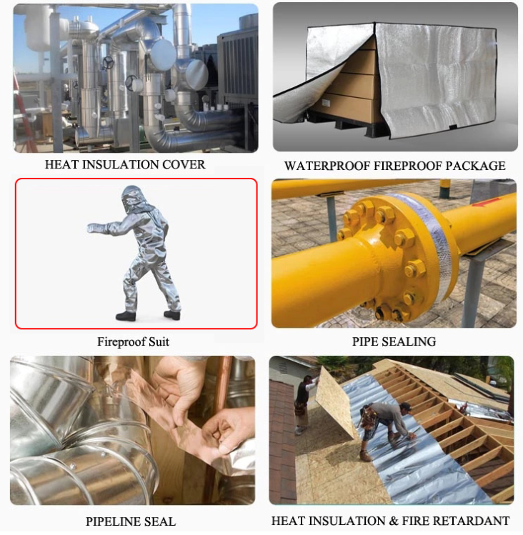 0.4mm Aluminum Foil Laminated Fiberglass Fabric 9 Micron Anti Corrosion