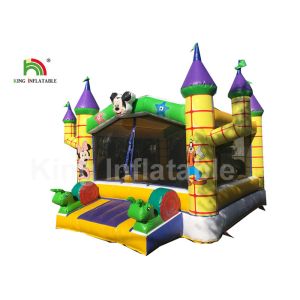 Quality 0.55mm PVC Combo Mickey Mouse Commercial Jumping Castles With Step for sale