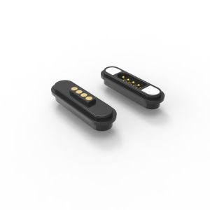 Anti Short Circuit Magnetic Connectors Black 4 Pin Magnetic Connector Customized For Smart Robot