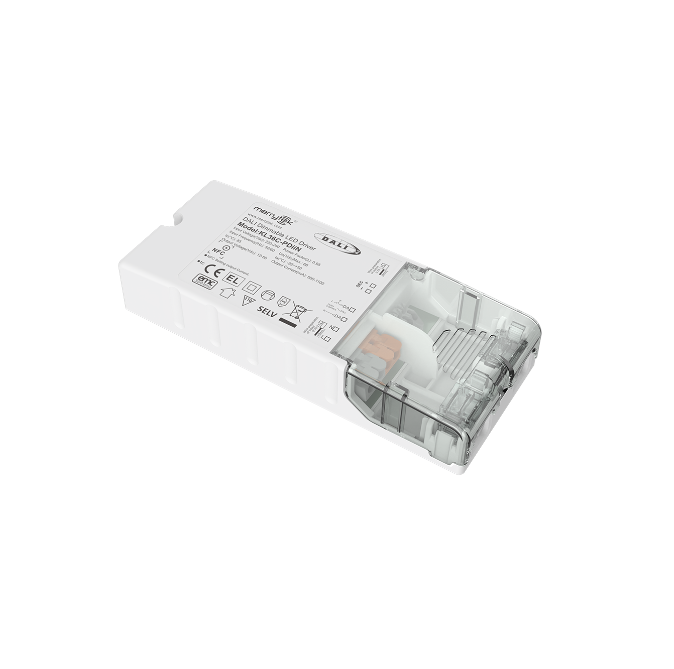 Easy-use series 36W NFC programmable led driver DALI2 dimmable led electronic