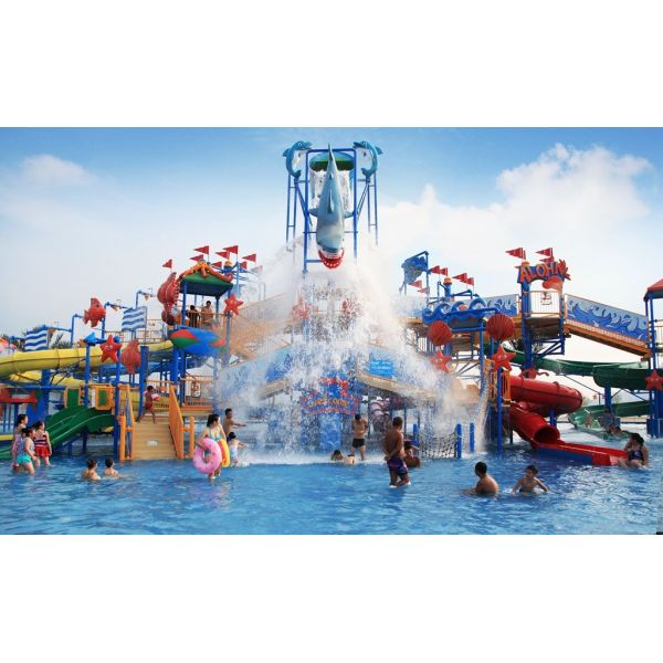 Buy Gigantic Water House Aqua Playground Water House Amusement Park Equipment at wholesale prices