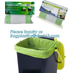 100% biodegradable compostable plastic garbage bags, 100% biodegradable black