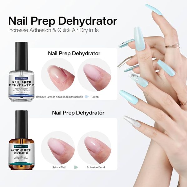 Private Label 15ml Natural Nail Prep Dehydrate Acid Free Protein Bond Nail Primer for Acrylic Nails