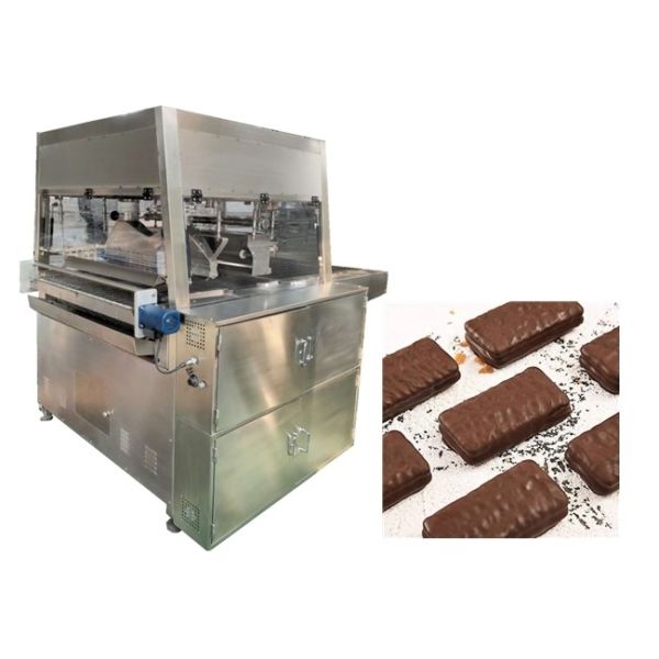 Buy 900mm Food Grade 304SS Chocolate Enrobing Machine Three Temperature Zone at wholesale prices