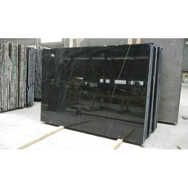 China Cheap black and white marble slab 2 cm natural stone slab
