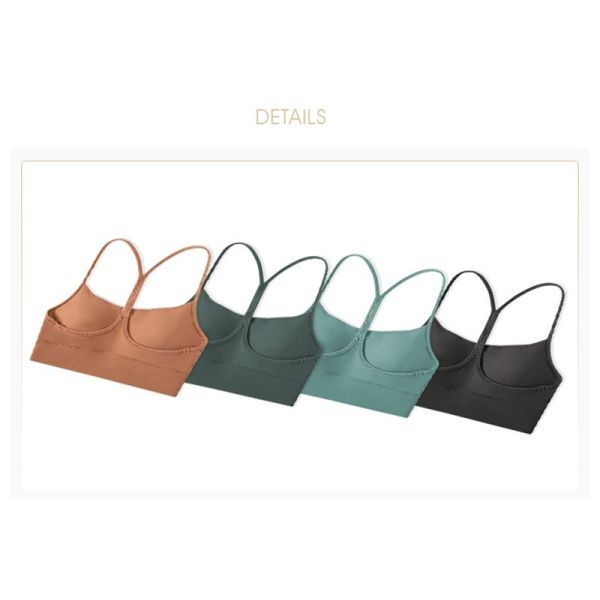 Flow Y Back Solid Color Sports Bra Pro Skin Widened Hem For Running Yoga Gym