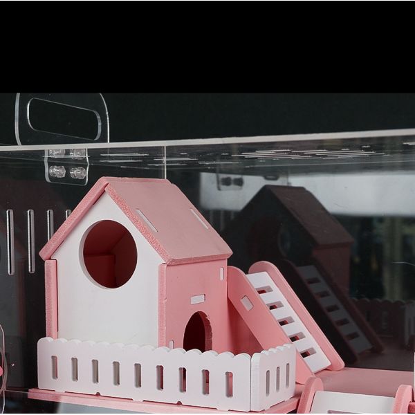 Breathable Large Plastic Double Layer Hamster Cage 37mm Length