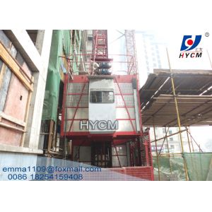 2tons Construction Man and Material Hoist Twin Cages Inverter Control
