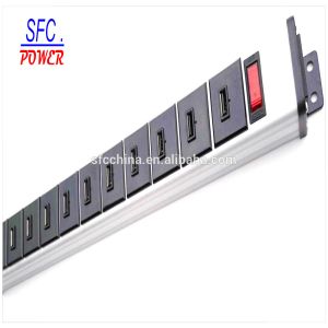 Quality ETL FCC CE Approved alu- alloy 5V 2.1A USB 10 port charger for charging cart for sale