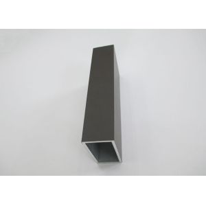 China Thin Wall Black Anodized Aluminum Square Tubing Height 25mm Width 60mm on sale