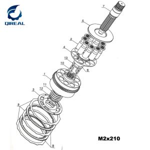 M2x150 M2x170 M2x210 Hydraulic Swing Motor Parts