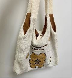 OEM Soft Plush Bear Tote Bag 66x43cm For Students