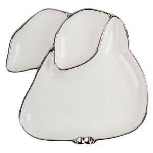 Sustainable and Business Gifts Cute Rabbit Porcelain Snack Dish for Children's