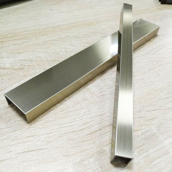 Buy Champagne Gold PVD Stainless Steel Trim Strips 200cm To 400cm at wholesale prices