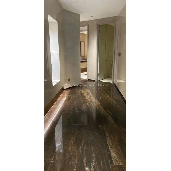 Modern Style Hotel Flooring Sheet Customized Golden Sand Quicksand Brown Granite Marble