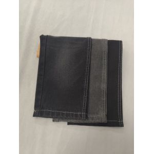 65%Cotton 12.2oz Cotton Rayon Polyester Black 180cm Denim fabric 7x7 JSD3085