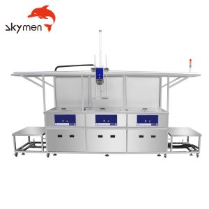 Muti Tank Industrial Ultrasonic Cleaning Machine Lifiting Function For