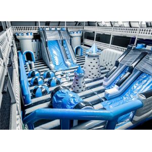 Customized Attraction And Big Inflatable Theme Park With Vinyl Patch