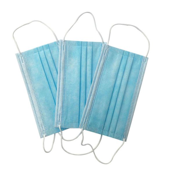 Buy Fast Delivery Good Quality Good Quality 3 Ply Non-Woven Face Mask Blue at wholesale prices