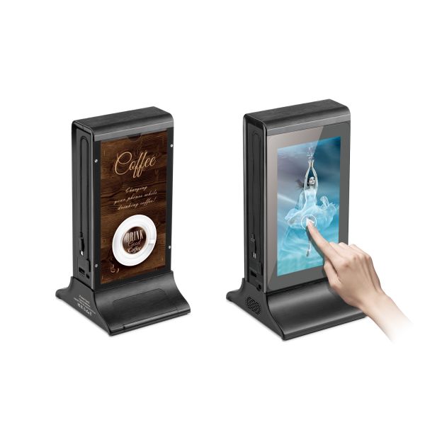 Buy Black 10 inch Advanced L-Shaped Desktop HD LCD Screen Advertising Player with Menu Power Bank at wholesale prices