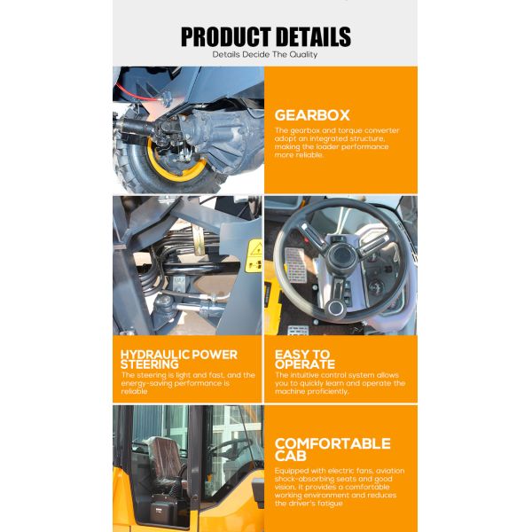 Hot Sale Construction Compact Frontend Wheel Loader Optional Forklifts Telescopic Boom Loader for Farm Garden