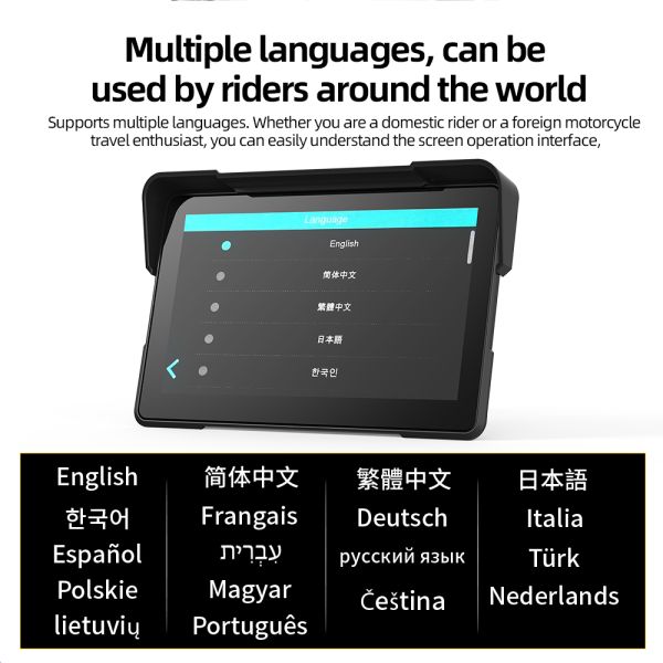 Grandnavi 7 Inch Quick Release Motorcycle Carplay Detachable IP67 Support Wireless Carplay Android Auto for Scooter Motobike UTV