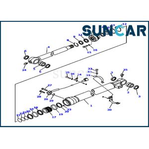 China 707-98-47670 Seal Repair Kit Fits PC220LC-6LE PC250LC-6LE Komatsu Hydraulic Cylinder Bucket on sale