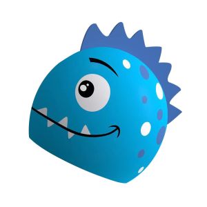 Cute Cartoon Design Silicone Swimming Hats Waterproof For Boys Girls