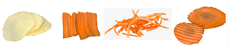 1.5KW Vegetable Processing Equipment 16 Station Self Locking Head Centrifugal Potato Chips Slicer