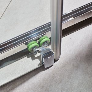 Stainless Steel Frame Curved Sliding Door Shower Room Enclosure OEM For Bathroom