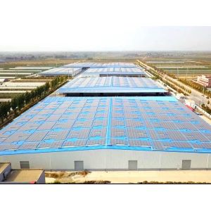 China Large Span Logistics Warehouse With Solar Panel on sale