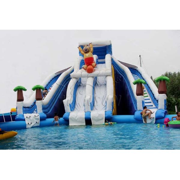 Buy Boonie Bear Commercial Inflatable Water Park , Blow Up Water Playground at wholesale prices