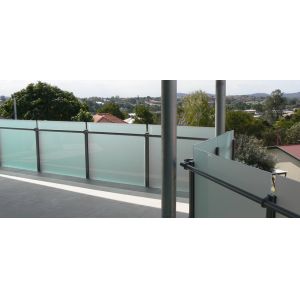 Frosted Deck Railing Glass Panels , Glass Railings Outdoor Safety