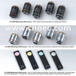 Semi-Apochromatic Objective , DIC Metallurgical Optical Microscope Bright Field