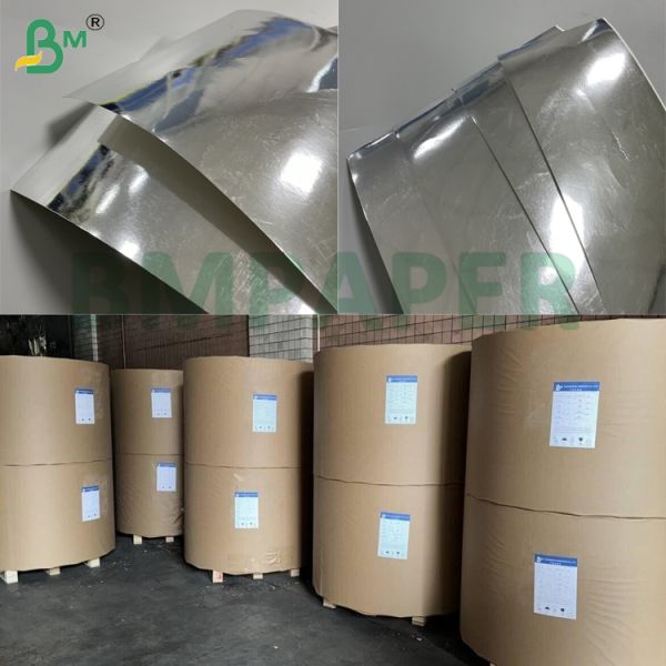 75gsm 80gsm 85gsm Anti-Counterfeiting Silver Color Metallized Paper For Labels Tags Brand Manual