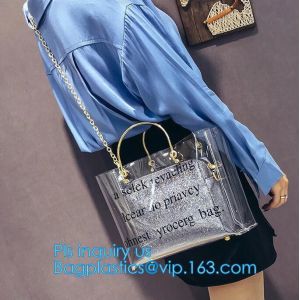 PVC Leisure bag shoulder bag, sports bag, Transparent Tote Bag Clear Shoulder