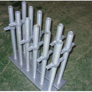 Electro Galvanized Base Jack Scaffolding For Silver Steel Support