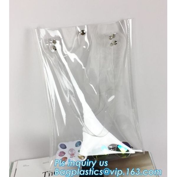 women`s PVC shoulder handbags satchel tote shopping bags, waterproof transparent jelly beach shopping shoulder bag for w