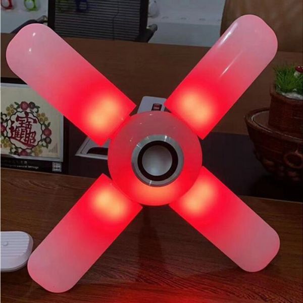 Four Leaf Fan Blade 20w Bluetooth Music Lamp , Indoor Led Light Bulbs Cri80