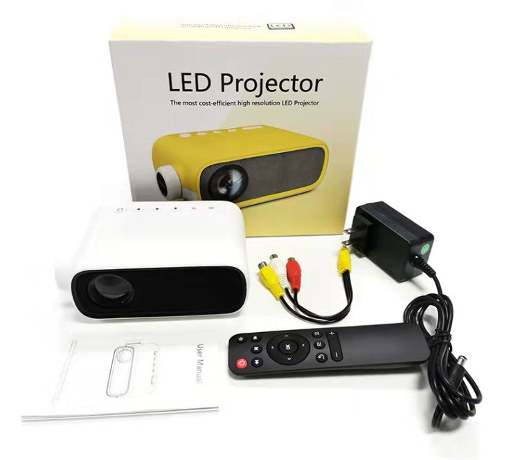 800 Lumen LCD LED HD 4K Video Projector Manual Focus For Home Theater