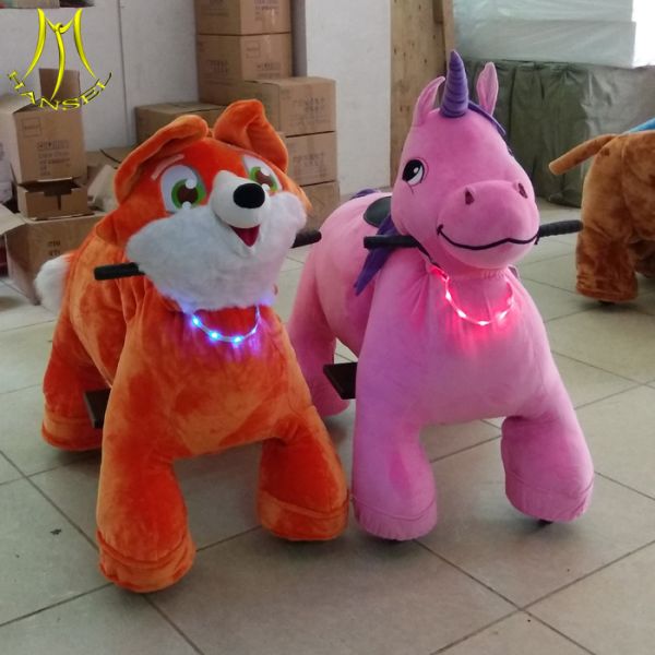 Buy Hansel shoppcing mall kids plush animal toy riding machine for indoor at wholesale prices