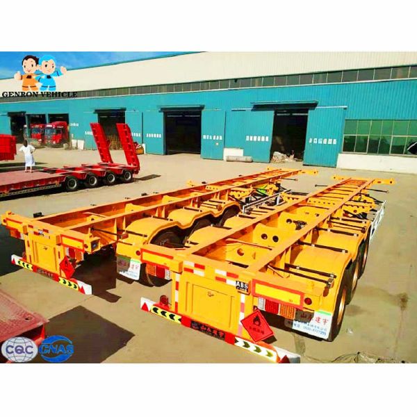 Buy Mechanical Suspension 12m Transport 20ft 40ft Container Trailer at wholesale prices