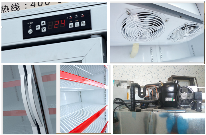 0~10℃ Temp Energy Drink Display Cooler 5 Layers R134a Refrigerant