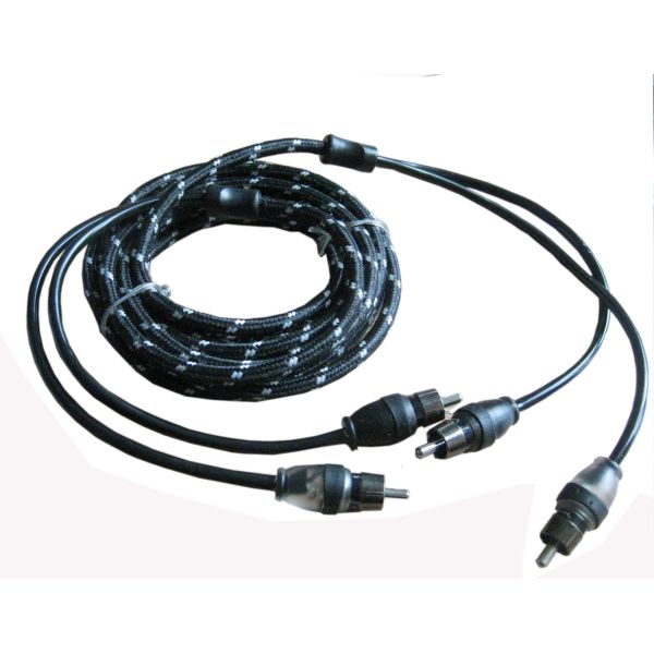 1 ft Silver OFC Copper Cable Double Shielded Car Audio Cable Interconnect With PVC Jacket