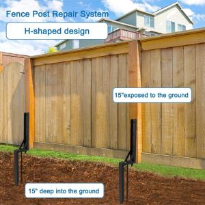 Fencing Repair Kit Heavy Duty Iron Ground Spike for Tilted Fence Posts Durable