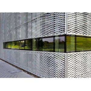 Stainless Steel Expanded Metal Sheet Galvanised Mesh Facade Architecture 4mm